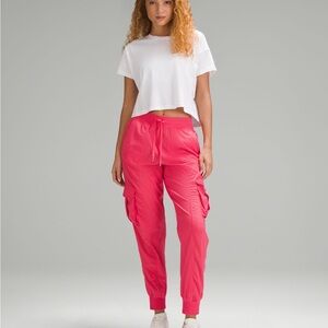 Dance Studio relaxed fit mid-rise cargo Jogger glaze pink